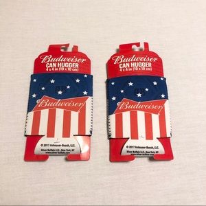 NWT Budweiser Beer Soda Can Coozies - Set of 2